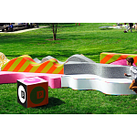 Дизайнерский модульный диван волнистой формы с цветным принтом Poltronova Superonda Sofa варинант исполнения - 36 | Loft Concept в Новосибирске