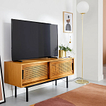 ТВ-тумба из дуба и плетеного ротанга Wicker Chasey TV Stand варинант исполнения - 4 | Loft Concept в Новосибирске