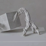 Скульптура «Окаменелый рост», Белый объект варинант исполнения - 2 | Loft Concept в Новосибирске