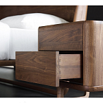 Прикроватный деревянный столик с 2-мя ящиками Moon Walnut Furniture варинант исполнения - 11 | Loft Concept в Новосибирске