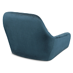 Барный стул со спинкой и подлокотниками на 4-х металлических ножках Douglas Rhombus Синий Велюр варинант исполнения - 3 | Loft Concept в Новосибирске