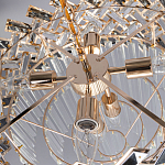 Люстра многоярусная с переплетенными металлическими элементами черного и золотого цвета и прозрачными хрустальными подвесками Empire Chandelier Crystal варинант исполнения - 10 | Loft Concept в Новосибирске