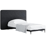 Кровать с большим мягким изголовьем Unity Grey Bed варинант исполнения - 7 | Loft Concept в Новосибирске