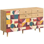 Буфет с принтом на дверцах Elise Cupboard варинант исполнения - 10 | Loft Concept в Новосибирске