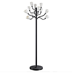 Торшер с плафонами из белых фарфоровых цветов на изогнутых ветвях Floralis варинант исполнения - 1 | Loft Concept в Новосибирске