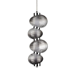 Подвесной светильник с 4-мя рифлеными стеклянными шарами Marcelh Light варинант исполнения - 1 | Loft Concept в Новосибирске