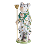 Подсвечник в виде собачки из фарфора с бронзовыми элементами Eden Garden варинант исполнения - 2 | Loft Concept в Новосибирске