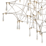 Потолочный светильник с тонким металлическим каркасом цвета хром Quasar варинант исполнения - 3 | Loft Concept в Новосибирске