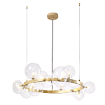 Люстра круглая подвесная с 15-ю прозрачными шарообразными плафонами из стекла Iona chandelier варинант исполнения - 2 | Loft Concept в Новосибирске