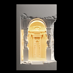 Встраиваемый в стену гипсовый светильник под покраску с колоннами и арками в античном стиле Antiquity Athena варинант исполнения - 9 | Loft Concept в Новосибирске