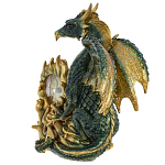 Часы в виде дракона Green Gold Dragon Clock варинант исполнения - 2 | Loft Concept в Новосибирске