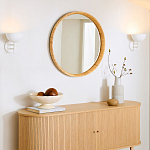 Зеркало круглое в раме из ротанга Wickerwork варинант исполнения - 4 | Loft Concept в Новосибирске