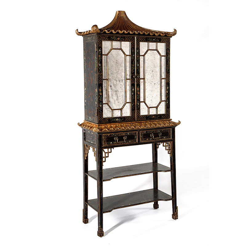 Витрина Palace Showcase Pagoda  Черный Золотой в Новосибирске | Loft Concept 