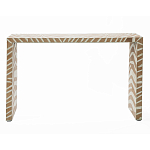 Консоль Дизайнерская Kenya Console ZEBRA Bone Inlay Beige варинант исполнения - 1 | Loft Concept в Новосибирске