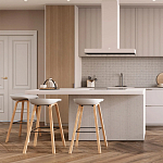 Барный стул на ножках из натурального дерева Boras White варинант исполнения - 8 | Loft Concept в Новосибирске