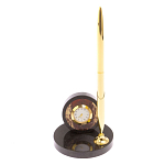 Часы настольные с ручкой из натурального камня Stone Clock варинант исполнения - 6 | Loft Concept в Новосибирске