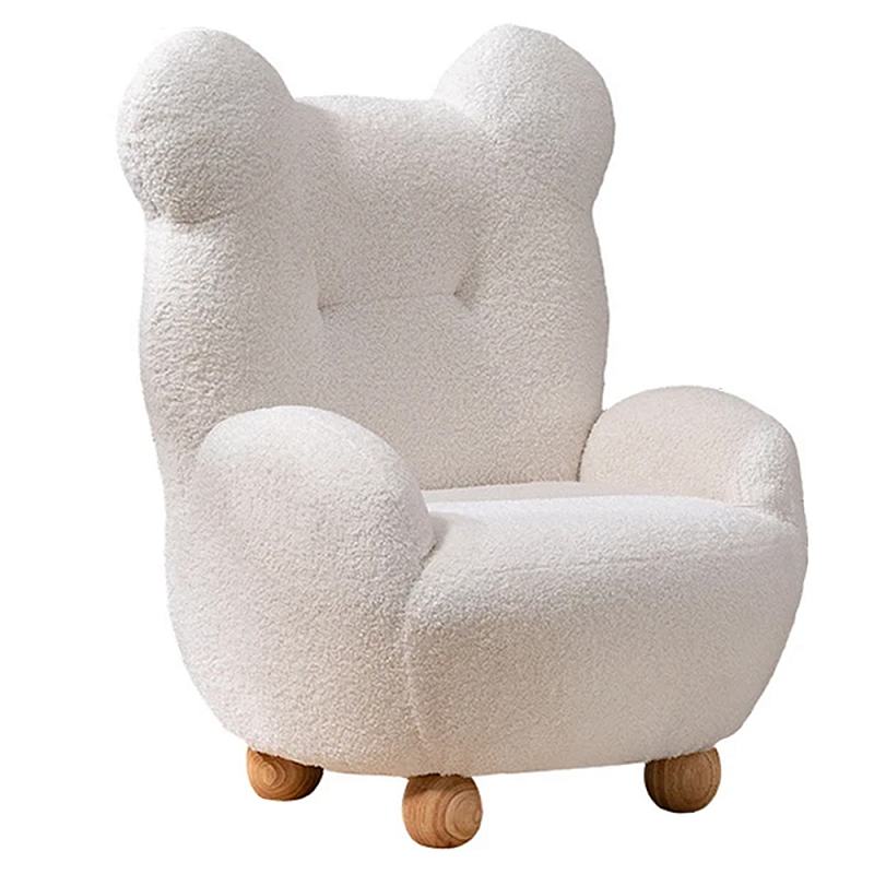 Кресло мягкое для детской Мишка Velvet Armchair Bear Белый Древесина Кресло мягкое для детской Мишка Velvet Armchair Bear Белый Древесина в Новосибирске | Loft Concept