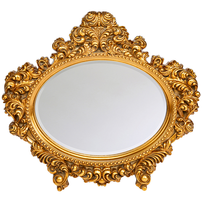 Зеркало настенное золотое с ажурным резным орнаментом Classic Ornament Mirror Золотой Зеркало в Новосибирске | Loft Concept 