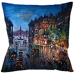 Подушка декоративная Ночной город Impressionism in Art варинант исполнения - 1 | Loft Concept в Новосибирске