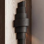 Бра в форме спирали черное с золотой внутренней отделкой Warm Glow варинант исполнения - 3 | Loft Concept в Новосибирске