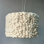 Вязаный шерстяной светильник Knitted wool lamp Cylinder варинант исполнения - 1 | Loft Concept в Новосибирске