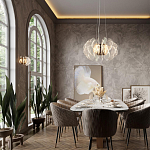 Бра с крупными прозрачными лепестками с рельефной поверхностью Ethereal Bloom варинант исполнения - 2 | Loft Concept в Новосибирске