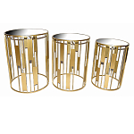 Набор из 3-х столов из металла Brass Symphony варинант исполнения - 1 | Loft Concept в Новосибирске