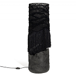 Напольная лампа черная с текстильными элементами "ЯРВИ" варинант исполнения - 8 | Loft Concept в Новосибирске