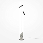 Напольный торшер светодионый черный Lumen Duo варинант исполнения - 1 | Loft Concept в Новосибирске
