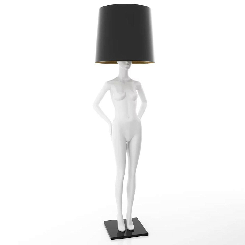 Лампа MANNEQUIN LAMP с абажуром созерцание силуэта  Глянцевый черный Черный матовый Глянцевый белый Белый матовый Серый матовый Золотой Красный в Новосибирске | Loft Concept 