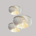 Подвесной светильник с белыми изящными декоративными лепестками Volumetric Petal Lamp варинант исполнения - 8 | Loft Concept в Новосибирске