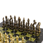 Шахматы Ренессанс из бронзы с доской из натурального камня Змеевик Decorative Thematic Chess варинант исполнения - 2 | Loft Concept в Новосибирске