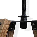 Барный стул со спинкой и мягкой обивкой с ромбами на 4-х деревянных ножках Бежевый Велюр Ava Charm варинант исполнения - 8 | Loft Concept в Новосибирске