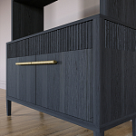 Стеллаж Primo с ящиками Черный дуб  варинант исполнения - 4 | Loft Concept в Новосибирске