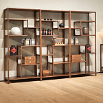 Стеллаж деревянный с полками для хранения Moon Walnut Furniture варинант исполнения - 1 | Loft Concept в Новосибирске