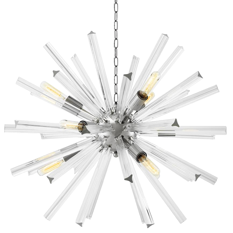 Люстра Chandelier Equalizer S Nickel Никель Прозрачный (Transparent) в Новосибирске | Loft Concept 