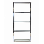 Металлический стеллаж со стеклянными полками Molecule варинант исполнения - 2 | Loft Concept в Новосибирске