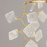 Люстра подвесная золотого цвета с декоративными ветвями и прозрачными рельефными подвесками FAIRYTREE Light варинант исполнения - 10 | Loft Concept в Новосибирске