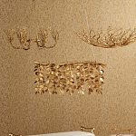 Люстра золотая с декором в виде веток эвкалипта Eucalyptus Branches варинант исполнения - 5 | Loft Concept в Новосибирске