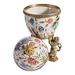 Шкатулка в форме яйца на величественных львах из фарфора с бронзовыми элементами Eden Garden варинант исполнения - 7 | Loft Concept в Новосибирске