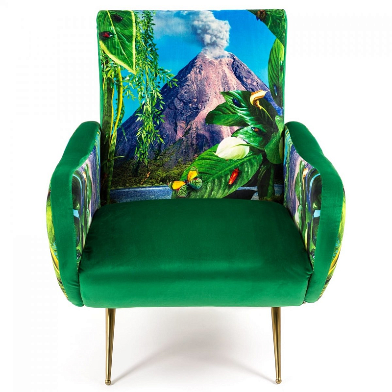 Кресло Seletti Armchair Volcano Бирюзовый Зеленый Латунь в Новосибирске | Loft Concept 