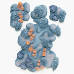 Тканый вручную Большой абстрактный гобелен Frost Forest варинант исполнения - 3 | Loft Concept в Новосибирске