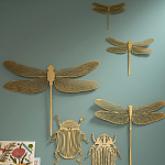 Настенный декор из двух декоративных стрекоз Flight of the Dragonfly варинант исполнения - 2 | Loft Concept в Новосибирске