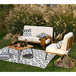 Двухместный диван из акации без подлоконтиков Amra варинант исполнения - 3 | Loft Concept в Новосибирске