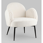 Полукресло Wave Stripes букле белый варинант исполнения - 1 | Loft Concept в Новосибирске