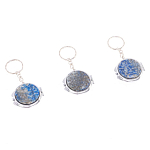 Зеркало брелок карманное двухстороннее из натурального камня Лазурит Stone Mirrors варинант исполнения - 8 | Loft Concept в Новосибирске