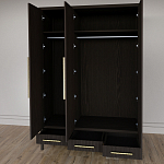 Большой Шкаф Primo Темный орех с 3 дверьми и 3 выдвижными ящиками варинант исполнения - 9 | Loft Concept в Новосибирске