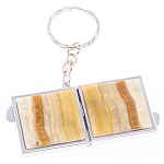 Зеркало брелок складное двухстороннее из натурального камня Оникс Silver Stone Mirrors варинант исполнения - 5 | Loft Concept в Новосибирске