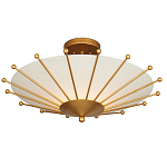 Потолочный светильник в форме конуса с каркасом золотого цвета и тканевым абажуром Inspiration in Light варинант исполнения - 2 | Loft Concept в Новосибирске