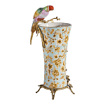 Ваза фарфоровая с птицей на бронзовой ветке Garden of Eden варинант исполнения - 2 | Loft Concept в Новосибирске